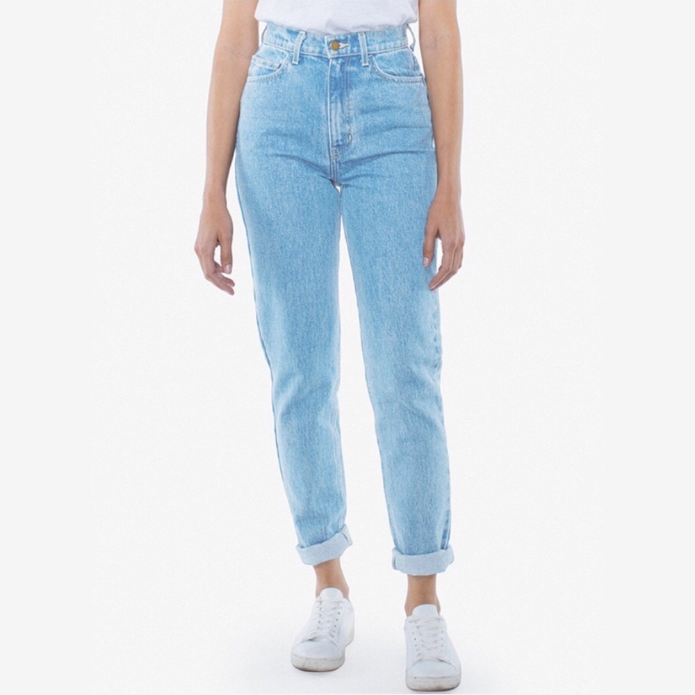American Apparel High Waist Jeans-Light Wash NWT!